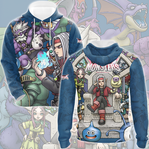 Dragon Quest Monsters Video Game All Over Printed T-shirt Tank Top Zip Hoodie Pullover Hoodie Hawaiian Shirt Beach Shorts Joggers Hoodie S 