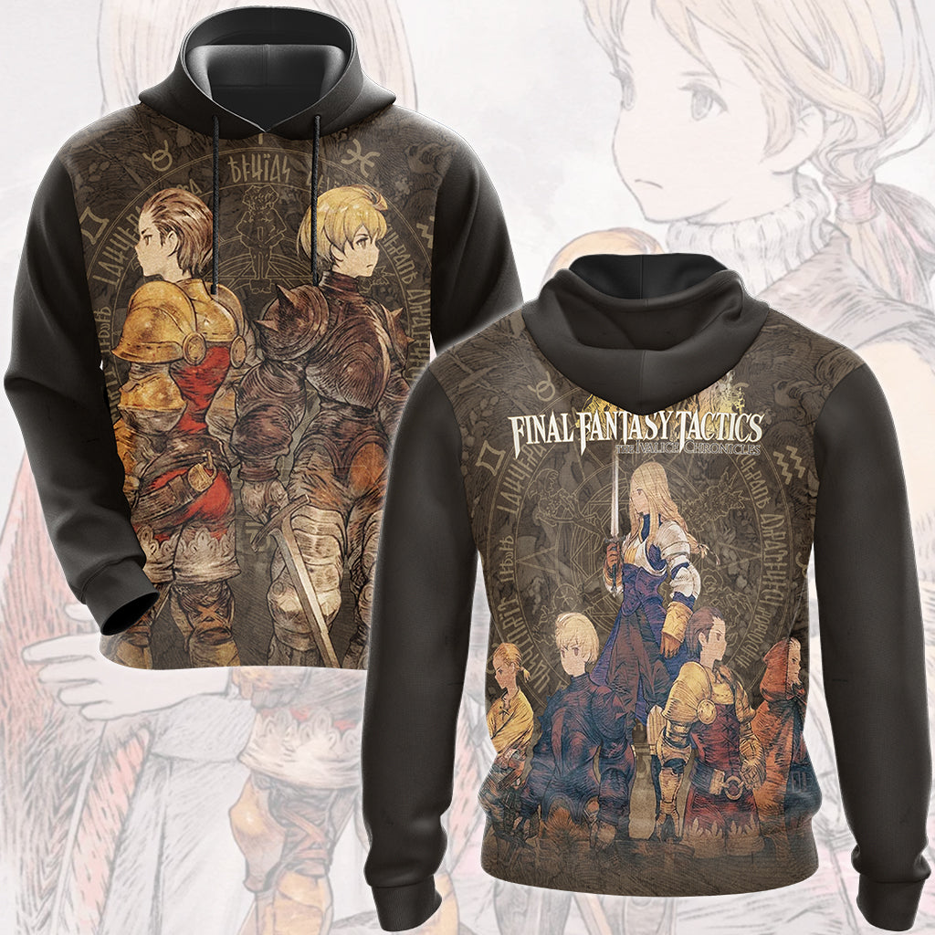 Final Fantasy Tactics: The Ivalice Chronicles Video Game All Over Printed T-shirt Tank Top Zip Hoodie Pullover Hoodie Hawaiian Shirt Beach Shorts Joggers