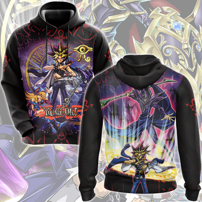 Yu-Gi-Oh! Dark Magician Video Game All Over Printed T-shirt Tank Top Zip Hoodie Pullover Hoodie Hawaiian Shirt Beach Shorts Joggers Hoodie