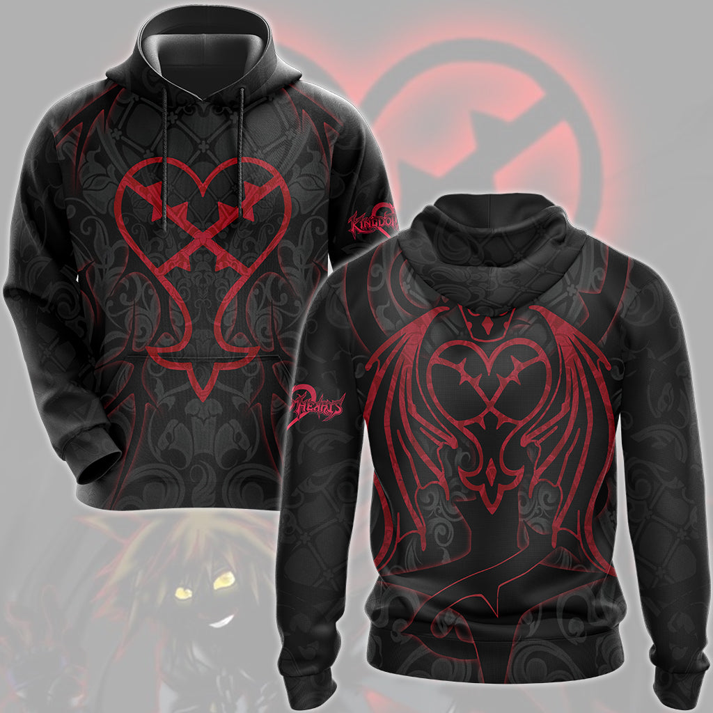 Kingdom Hearts Symbols The Heartless Emblem Video Game All Over Printed T-shirt Tank Top Zip Hoodie Pullover Hoodie Hawaiian Shirt Beach Shorts Joggers Hoodie