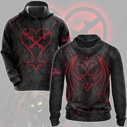 Kingdom Hearts Symbols The Heartless Emblem Video Game All Over Printed T-shirt Tank Top Zip Hoodie Pullover Hoodie Hawaiian Shirt Beach Shorts Joggers Hoodie