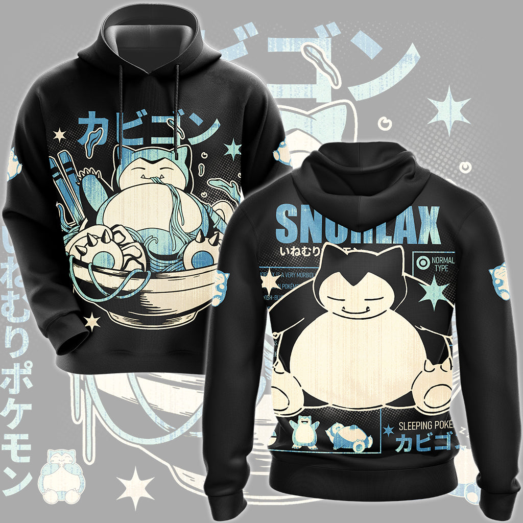Pokemon Snorlax Video Game All Over Printed T-shirt Tank Top Zip Hoodie Pullover Hoodie Hawaiian Shirt Beach Shorts Joggers Hoodie