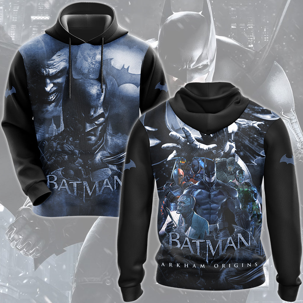 Batman: Arkham Origins Video Game All Over Printed T-shirt Tank Top Zip Hoodie Pullover Hoodie Hawaiian Shirt Beach Shorts Joggers