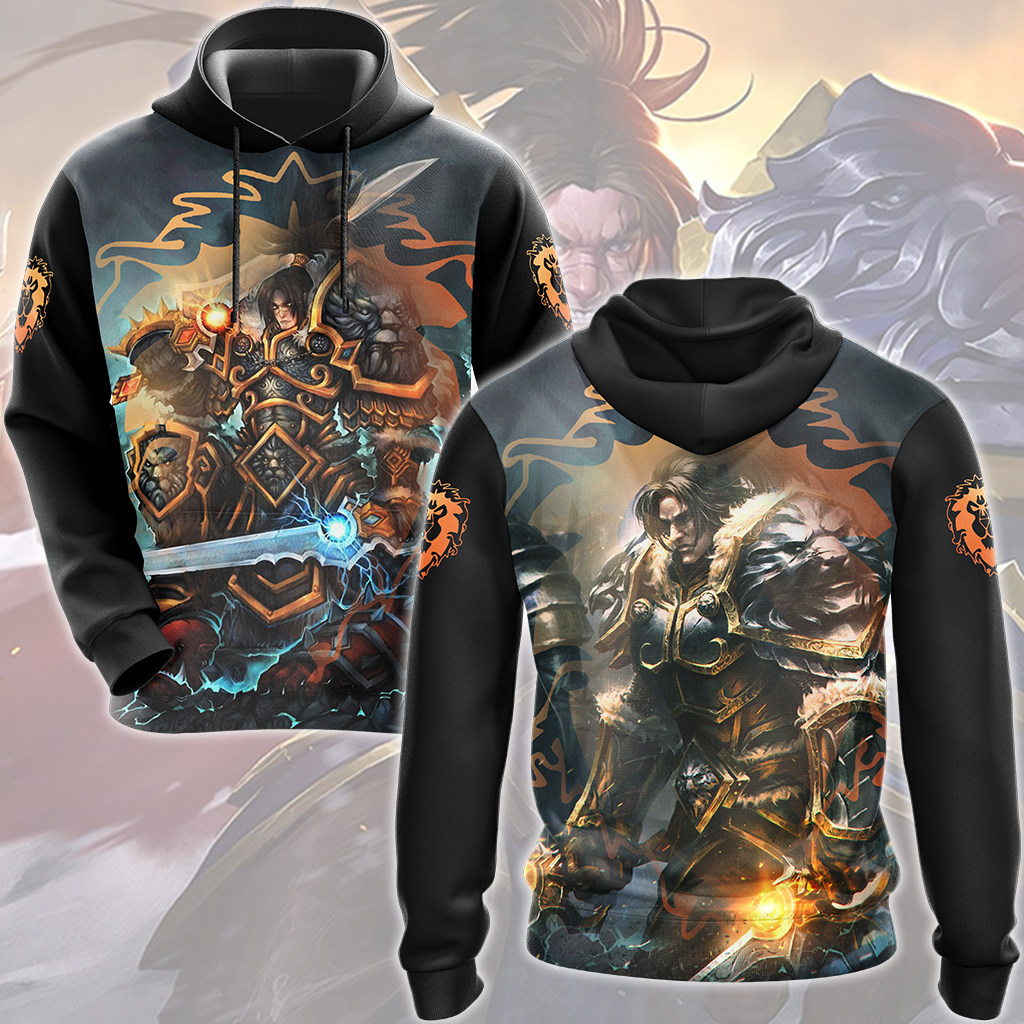 World Of Warcraft Varian Wrynn Video Game All Over Printed T-shirt Tank Top Zip Hoodie Pullover Hoodie Hawaiian Shirt Beach Shorts Joggers Hoodie