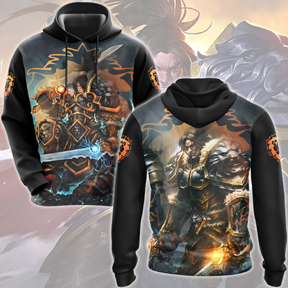 World Of Warcraft Varian Wrynn Video Game All Over Printed T-shirt Tank Top Zip Hoodie Pullover Hoodie Hawaiian Shirt Beach Shorts Joggers Hoodie