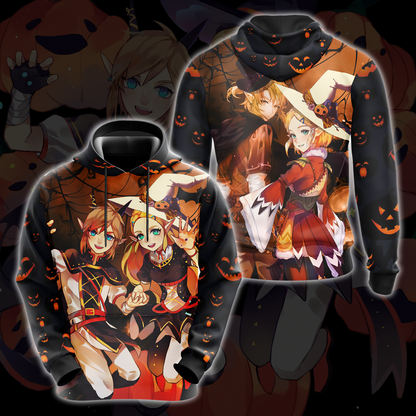 The Legend of Zelda Link & Zelda Halloween All Over Print T-shirt Zip Hoodie Pullover Hoodie Hoodie