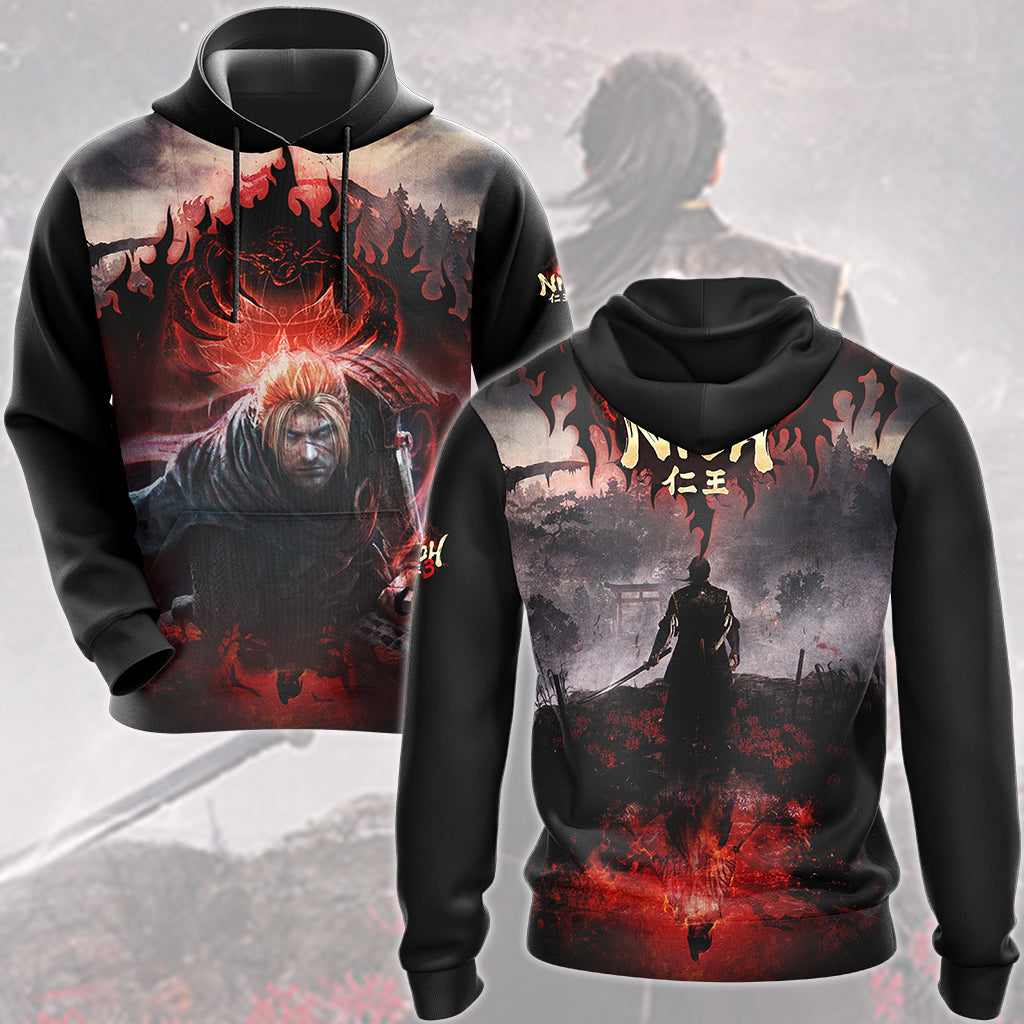 Nioh 3 Video Game All Over Printed T-shirt Tank Top Zip Hoodie Pullover Hoodie Hawaiian Shirt Beach Shorts Joggers