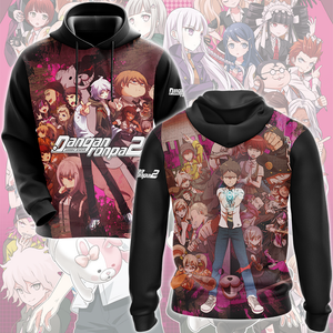 Danganronpa 2 Video Game All Over Printed T-shirt Tank Top Zip Hoodie Pullover Hoodie Hawaiian Shirt Beach Shorts Joggers Hoodie S 