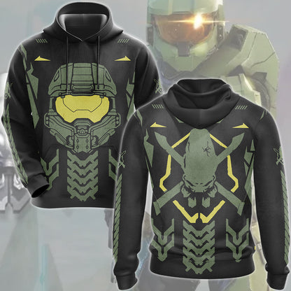 Halo Legendary Symbol Video Game All Over Printed T-shirt Tank Top Zip Hoodie Pullover Hoodie Hawaiian Shirt Beach Shorts Joggers