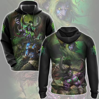 World Of Warcraft Stormrage Brothers - Illidan Stormrage, Malfurion Stormrage Video Game All Over Printed T-shirt Tank Top Zip Hoodie Pullover Hoodie Hawaiian Shirt Beach Shorts Joggers Hoodie