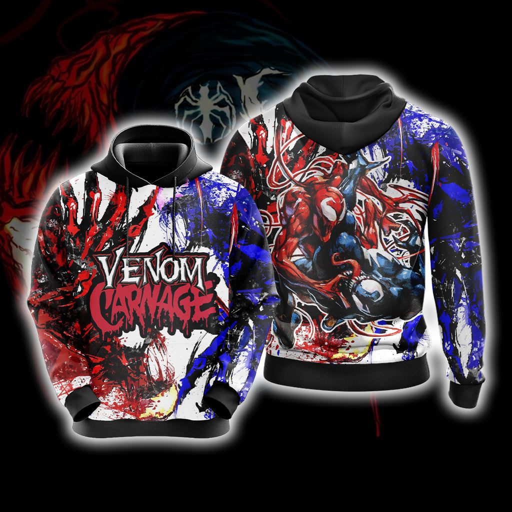 Venom and Carnage Unisex 3D T-shirt Hoodie