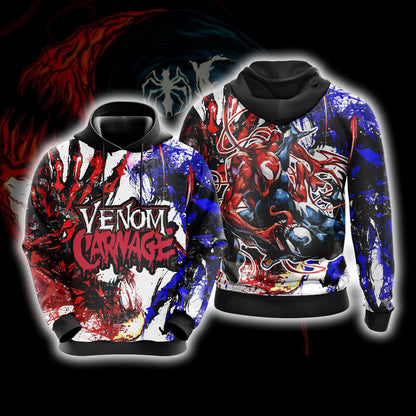 Venom and Carnage Unisex 3D T-shirt Hoodie