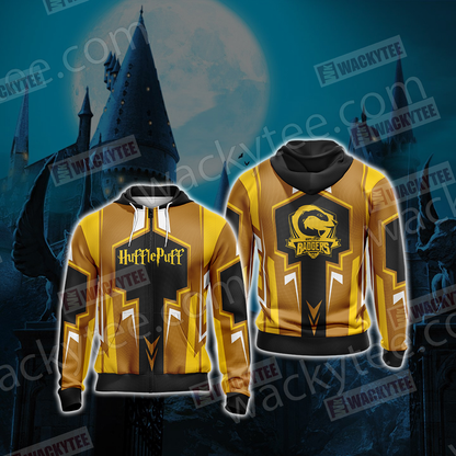 Harry Potter Hogwarts Castle - Hufflepuff House Wacky Style New Collection Unisex 3D T-shirt Zip Hoodie