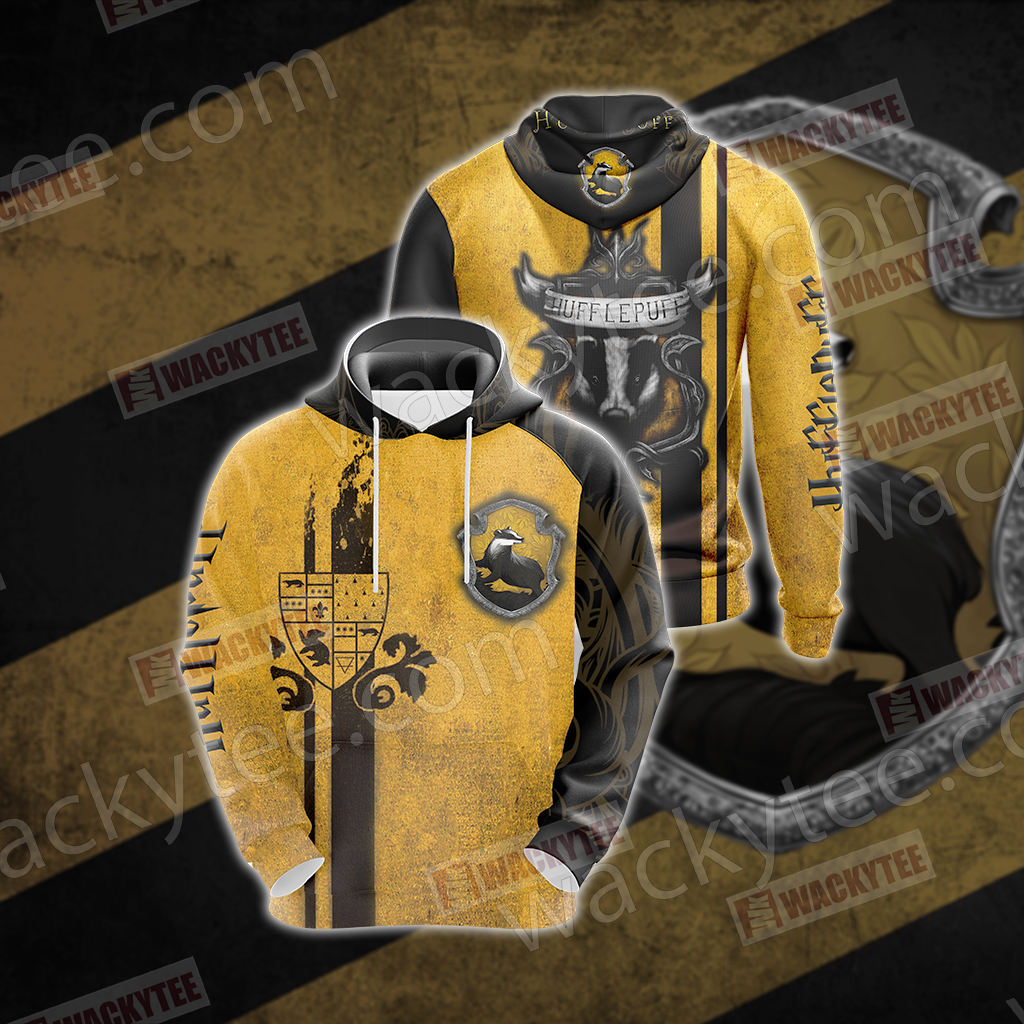 Hufflepuff House Harry Potter New Look Unisex 3D T-shirt Hoodie