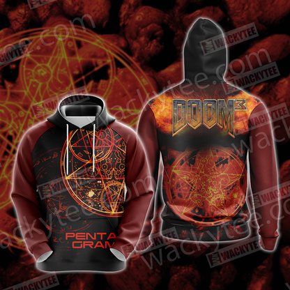 Doom 3 - Pentagram Unisex 3D T-shirt Hoodie