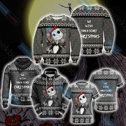 Nightmare Before Christmas - We wish you a scary christmas Unisex 3D Sweater