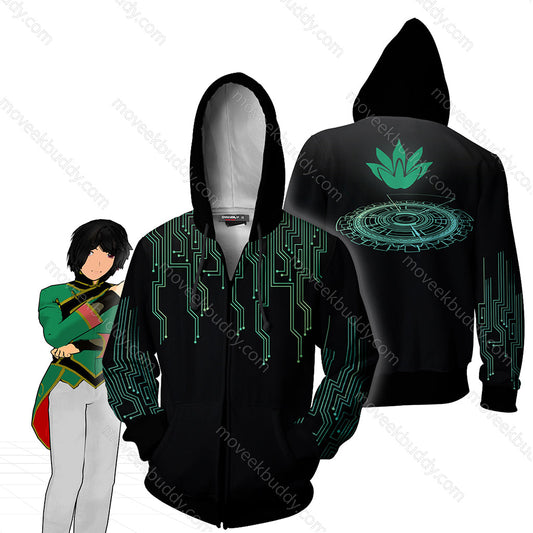 RWBY Team JNPR Lie Ren Zip Up Hoodie 5XL