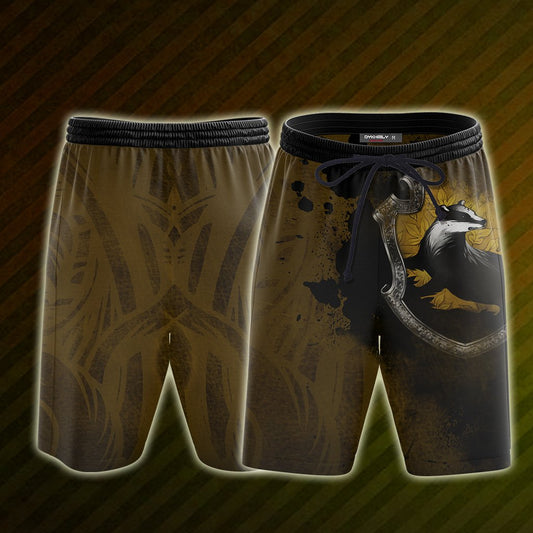 The Hufflepuff Badger Hogwarts Harry Potter Beach Short S  