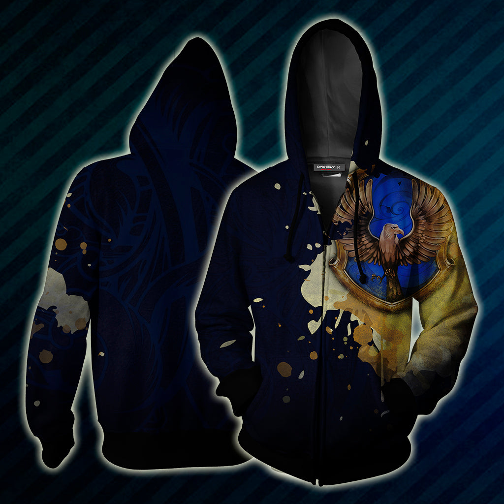 The Ravenclaw Eagle Hogwarts Harry Potter Unisex T-shirt Zip Hoodie