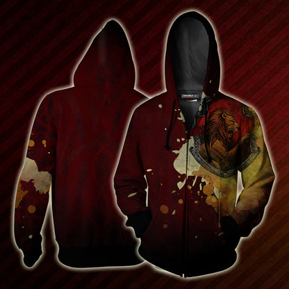 The Gryffindor Lion Hogwarts Harry Potter Unisex T-shirt Zip Hoodie