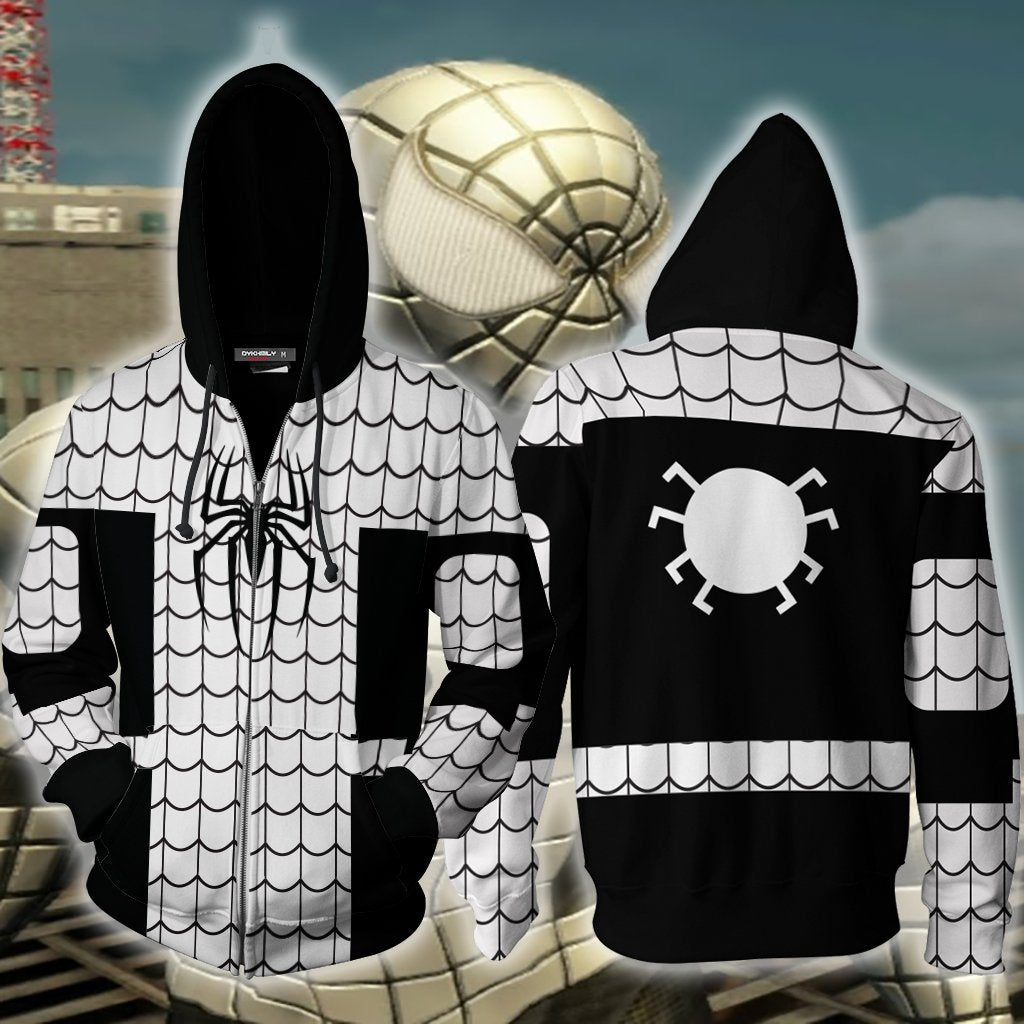 The Amazing Spider-Man Spider Armor Cosplay Zip Up Hoodie Jacket 5XL