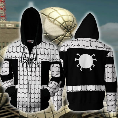 The Amazing Spider-Man Spider Armor Cosplay Zip Up Hoodie Jacket 5XL