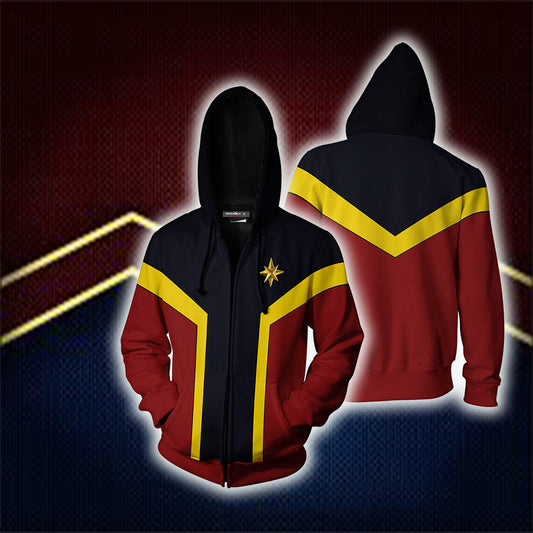 Captain Marvel New Version Zip Up Hoodie Jacket 5XL