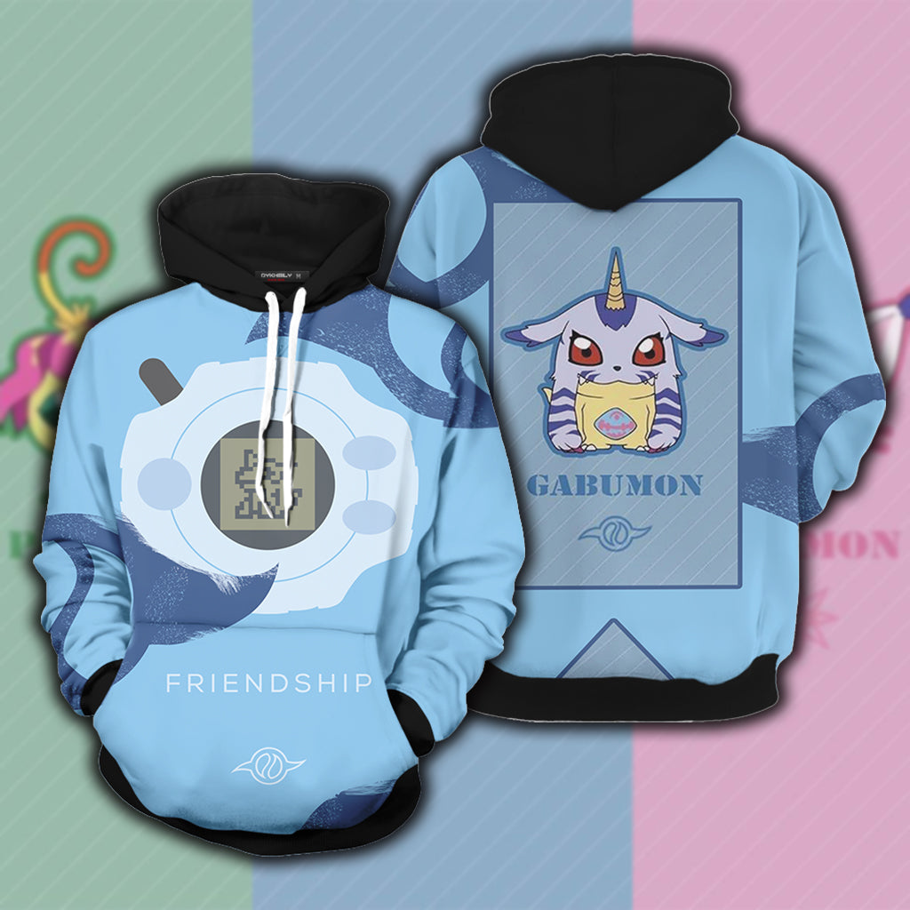 Digimon Gabumon The Crest Of Friendship Unisex 3D T-shirt Hoodie S 