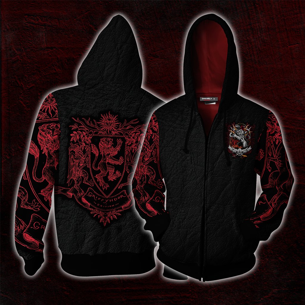 Gryffindor Edition Harry Potter Unisex 3D T-shirt Zip Hoodie S