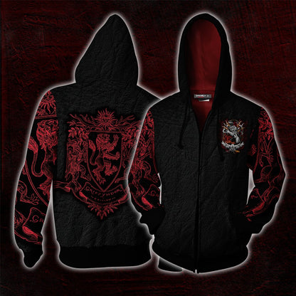 Gryffindor Edition Harry Potter Unisex 3D T-shirt Zip Hoodie S