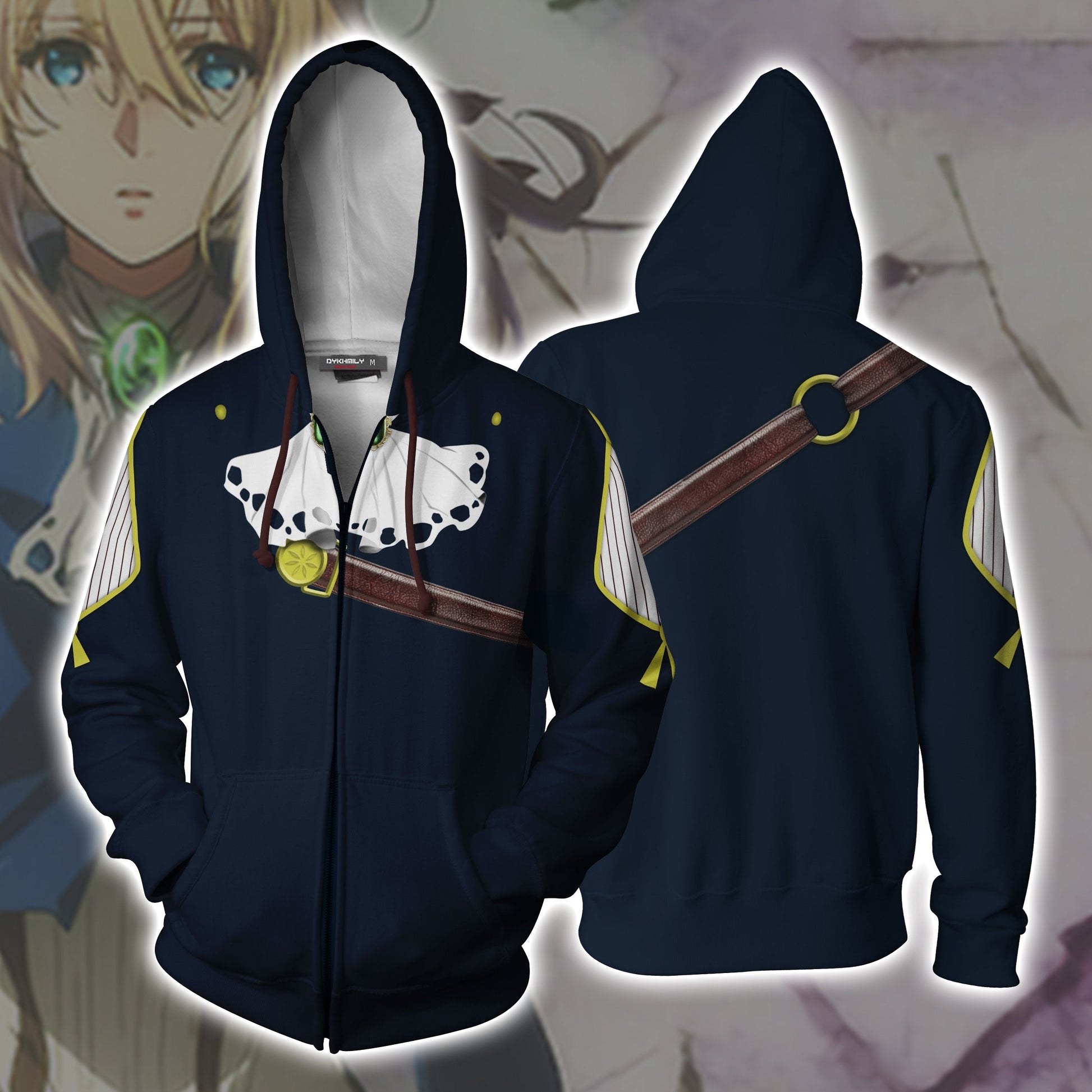 Violet Evergarden Cosplay Zip Up Hoodie Jacket 5XL