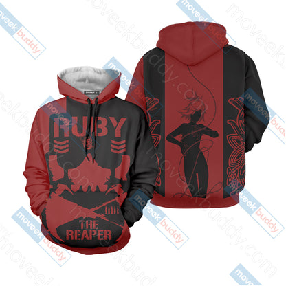 RWBY Ruby The Reaper 3D Hoodie