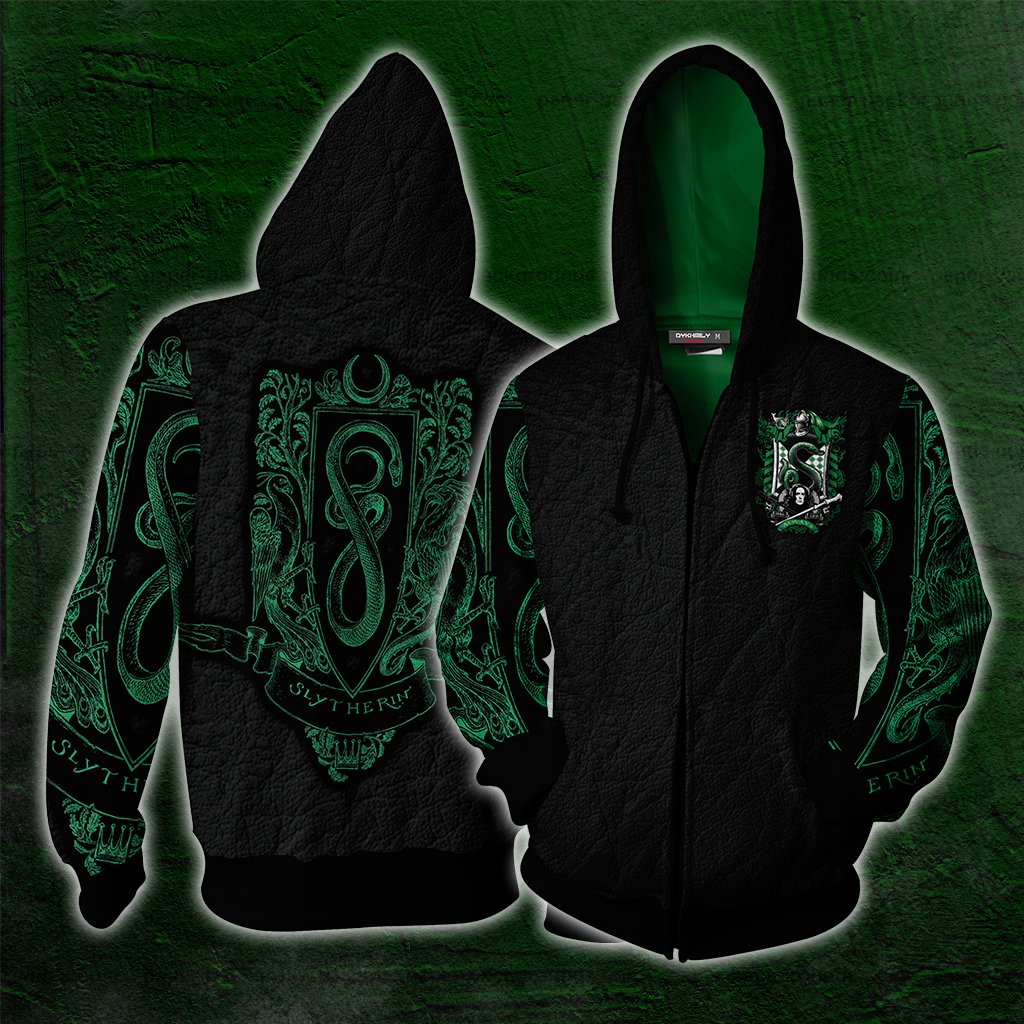Slytherin Edition Harry Potter Unisex 3D T-shirt Zip Hoodie S