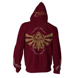 The Legend Of Zelda Wing Crest Zip Up Hoodie   