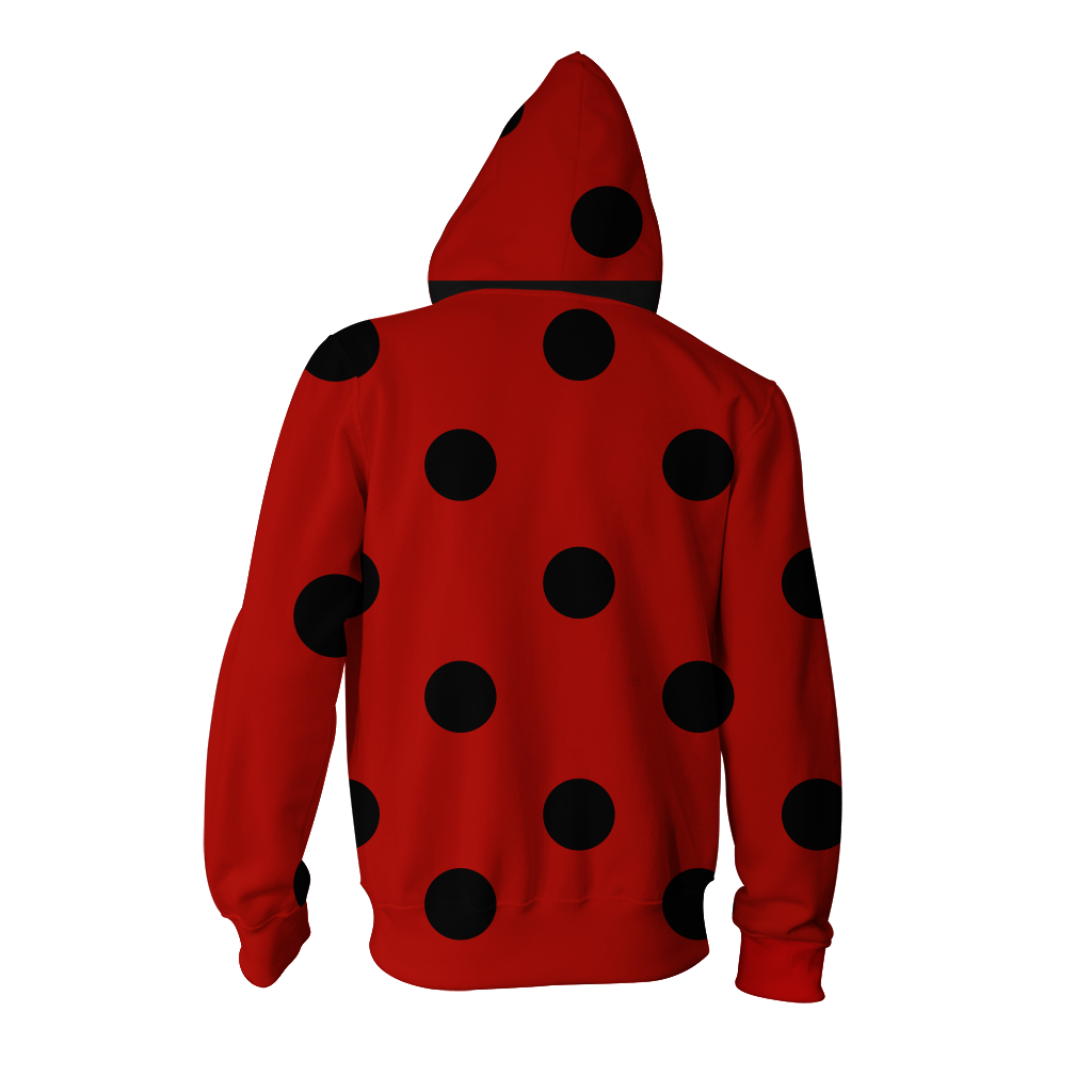 Ladybug Cosplay Miraculous Tales Of Ladybug & Cat Noir Zip Up Hoodie Jacket