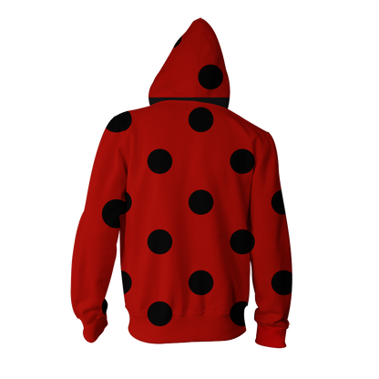 Ladybug Cosplay Miraculous Tales Of Ladybug & Cat Noir Zip Up Hoodie Jacket