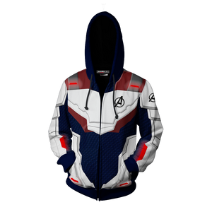 Avengers: Endgame Cosplay Zip Up Hoodie Jacket   