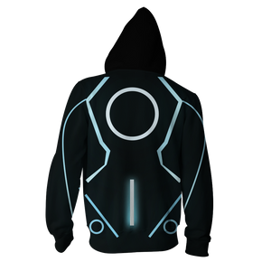 Tron: Legacy Sam Flynn Cosplay Zip Up Hoodie Jacket   