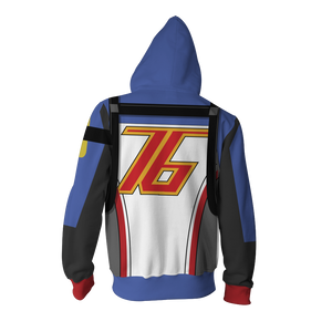 Overwatch Cosplay Soldier 76 Skin Zip Up Hoodie Jacket   