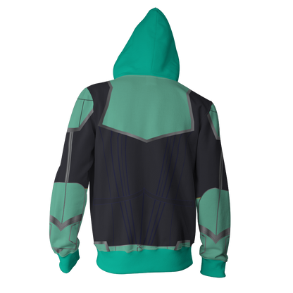 Captain Marvel 2019 Cosplay Zip Up Hoodie Jacket