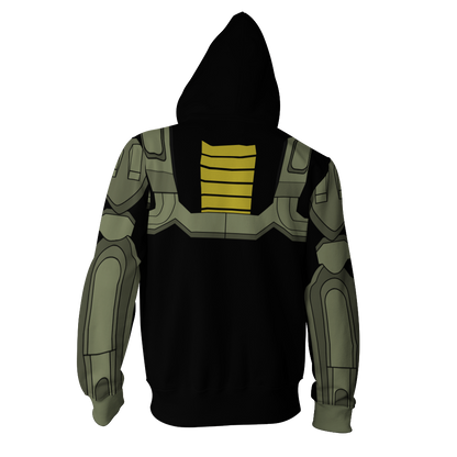 Halo Master Chief Cosplay Zip Up Hoodie Jacket