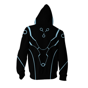 Overwatch Cosplay Genji Carbon Fiber Skin Zip Up Hoodie Jacket   