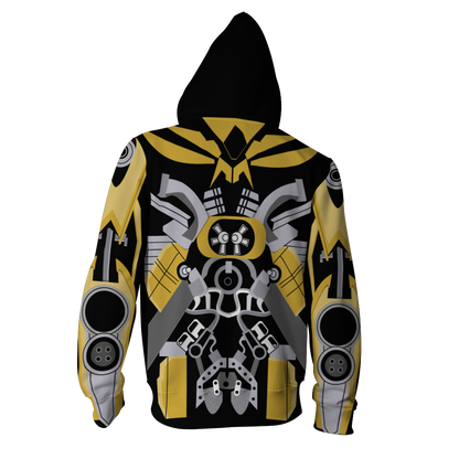 Transformers Bumblebee Cosplay Zip Up Hoodie Jacket