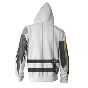 Elsword Raven BM (Blade Master) Cosplay Zip Up Hoodie Jacket   