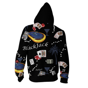 Brooklyn 99: Boyle's Blackjack Shirt Cosplay Zip Up Hoodie Jacket   