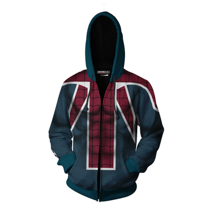 Spider-UK Cosplay PS4 New Look Zip Up Hoodie Jacket