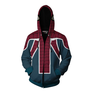 PS4 Spider-UK Cosplay New Look Zip Up Hoodie Jacket   