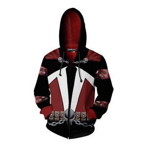 Spawn Cosplay Zip Up Hoodie Jacket   