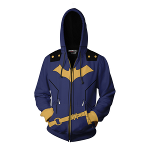 Batgirl Cosplay Zip Up Hoodie Jacket   