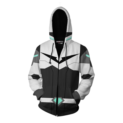 Shiro Voltron Legendary Defender Cosplay Zip Up Hoodie Jacket